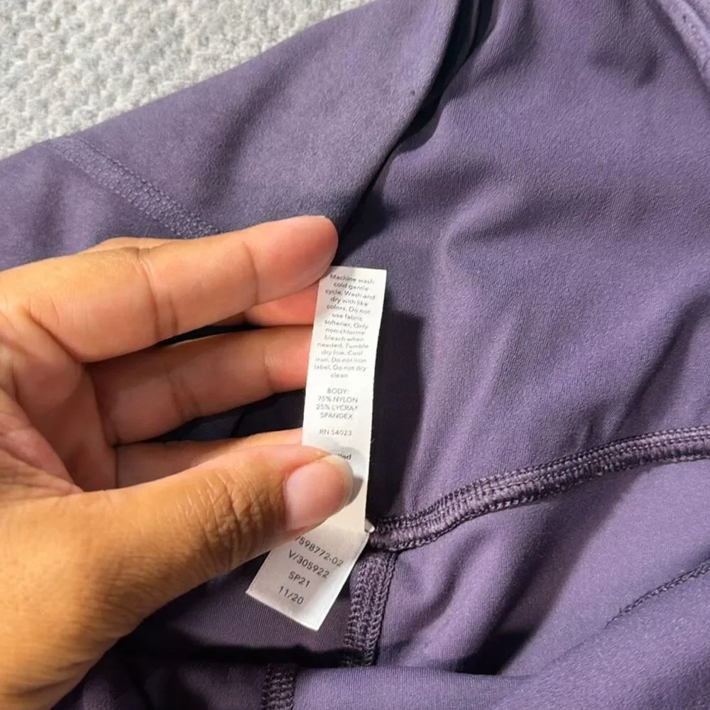 Athleta Women’s Small Purple High Rise 7/8 Leggings Hidden Waist Pocket #1600
